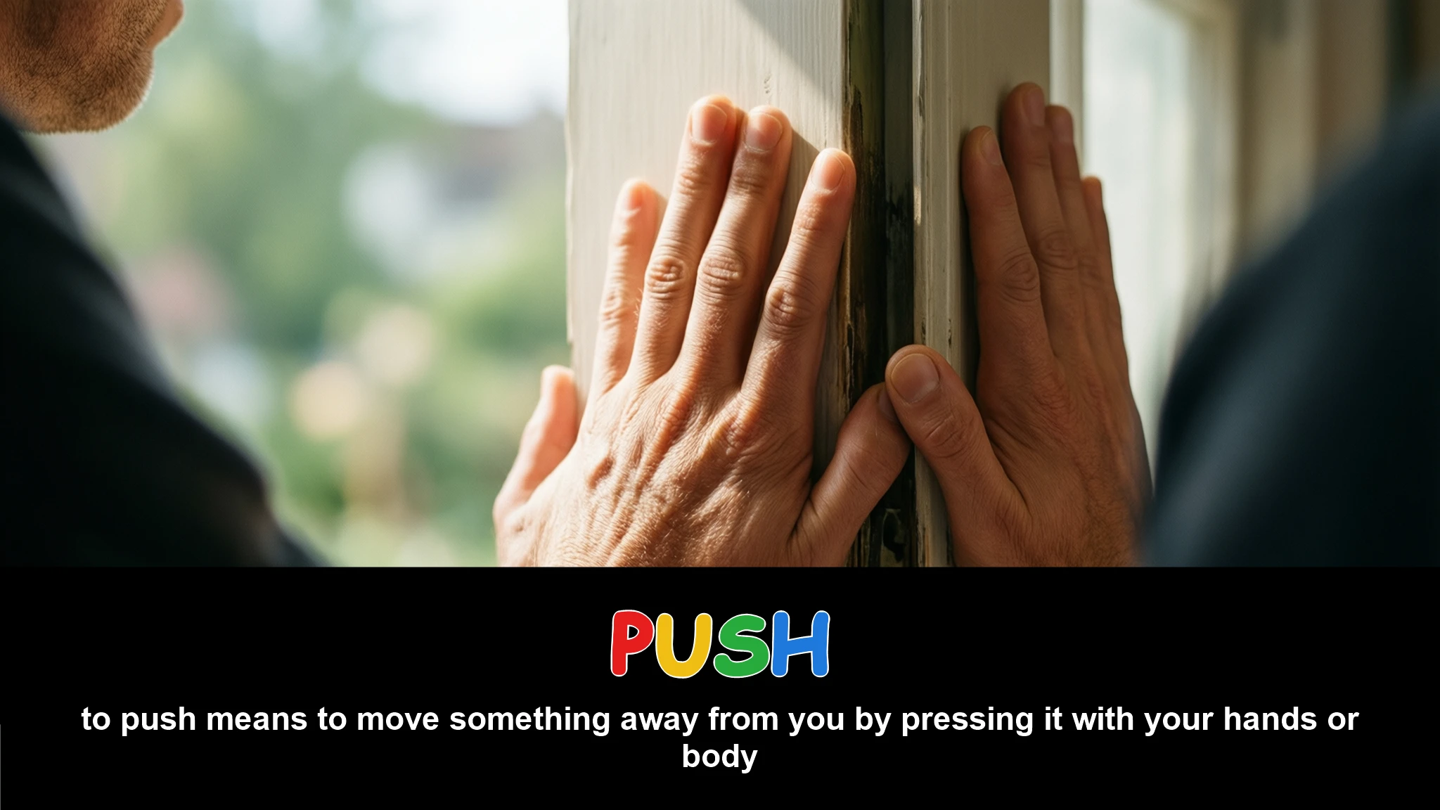 English Illustration for push
